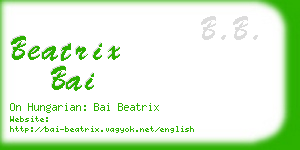 beatrix bai business card